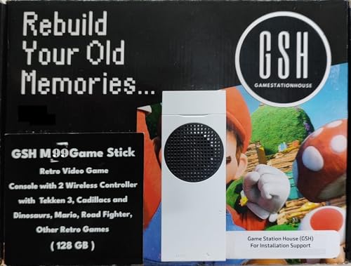 Image of GSH M99 Retro Game Console Retro Game Stick,20000+ Video Games,30+ Emulators,Support 4-Player Online Battles,4K HDMI Arcade Gaming Console with Dual 3D Rocker, Emulator Console for TV (16GB)