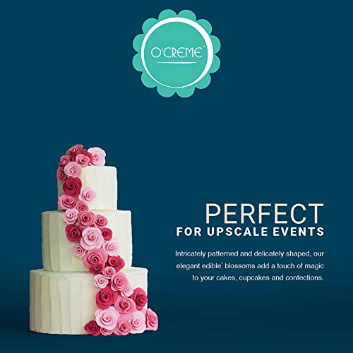 O'creme Peony Gumpaste Flower 4-5 Inch, Set Of 3 White - Edible Flowers For Cake Decorating - Sugar Paste Flower Decorations For Cakes, Cupcake Toppers - Birthday Party, Wedding, Valentines Day #TOP3