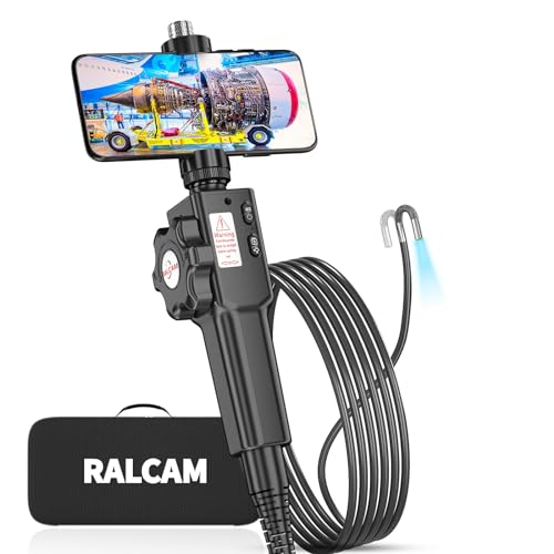 Ralcam Endoskopkamera mit Licht Camera - Inspektionskamera 8.5mm HD1080P Industrial Endoscope mit 6 Adjustable LED Digitales Endoskop 1M Flexible Kabel, für Android und IOS Smartphone