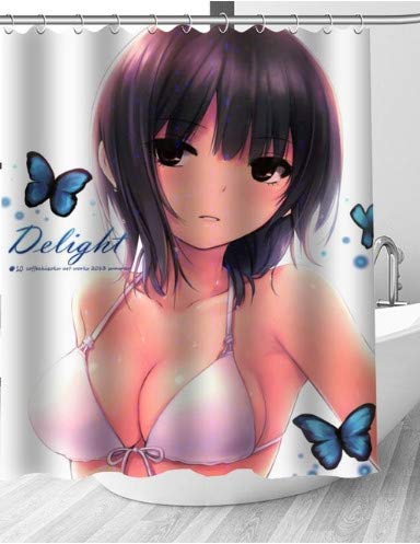 daimin Sexy Anime Filles Rideaux De Douche Personnalisé Salle De Bains Rideau Imperméable De Toilette Tissu Polyester Rideau De Douche De Haute Qualité 180 * 180 cm Cover