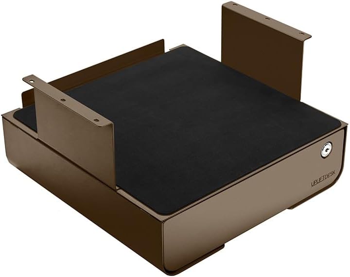 Locking Under Desk Drawer with Shelf (Gray) by Uplift Desk