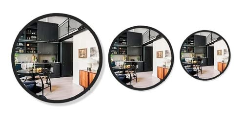 Trio Espelho Decorativo Vidro Redondo Suspenso Banheiro Sala