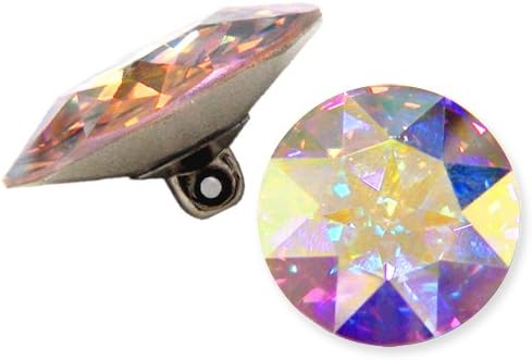 27mm Crystal AB Austria Crystal 1201 Round Button by pc