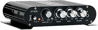 Sirxlevcy Mini Amplificador de Audio Digital para AutomóVil, Amplificador de Audio EstéReo con Luz Azul para Cine en Casa, Club, MúSica de Fiesta, 200 W X2 (A)