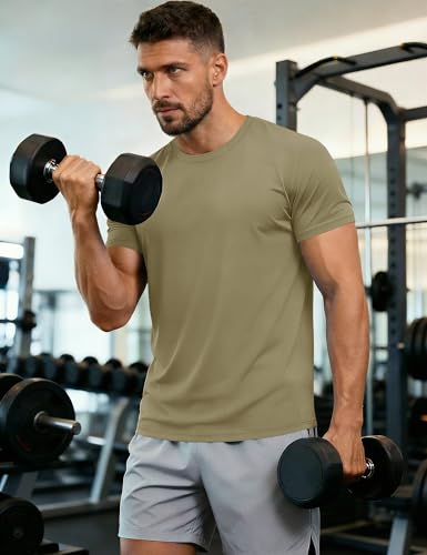 Image of MAGCOMSEN Men's Short Sleeve T-Shirt Quick Dry UPF 50+ Athletic Running Workout Fishing Top Tee Performance Shirts