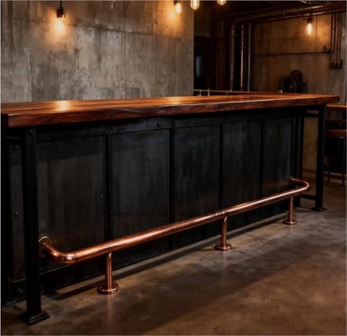 Round Foot Rest for Bar/Kitchen Island, Foot Rail Kit with