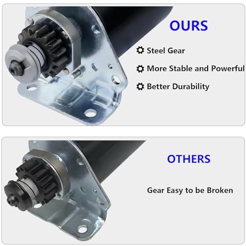 Ezamintaly Starter Steel Gear & Relay for John Deere L120 LA120 LA130 LA135 LA140 LA145 LA150 LA155 LA165 LA175 Z225 L118 LG497595 MIU13772 AM37352 AM39137 AM122337