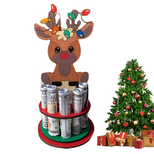 Porta-notas para dinheiro, porta-moedas de,Clipe de dinheiro de em formato de de neve com 10 furos -