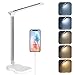 Produktbild rigors Schreibtischlampe LED, Tischlampe 5 Farb und 10 Helligkeitsstufen, Tischleuchte TouchBedienung Bürolampe mit Memory-Funktion, 45min Auto Timer, USB Ladefunktion Leselicht für Home Office