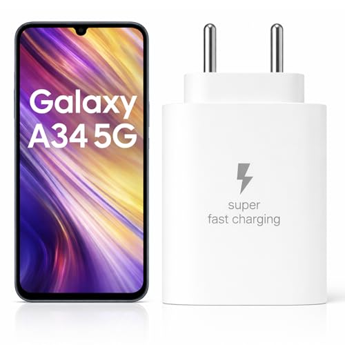 Image of Umake 25W USB-C PD Fast Charger Adapter, Super Fast Type-C, Compatible with Samsung Galaxy S25 /S24 /S23, A55 /A54, M55 /M35, F54 /F34, Pixel, OnePlus - BIS Certified