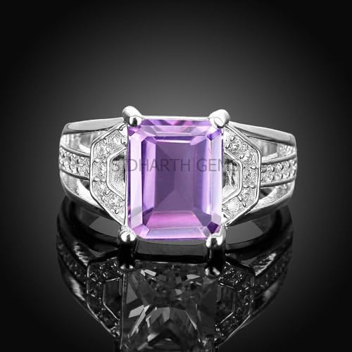 Bague améthyste pierre de naissance cadeau idéal ajustable taille 16-24