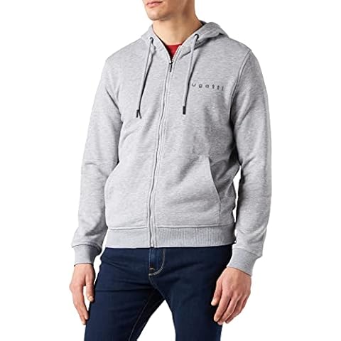 Bugatti Men's 8750-15193 Hooded Sweatshirt in Grey Cover