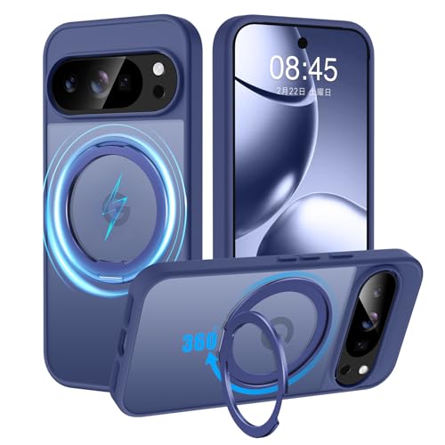 �y�ČRMIL�K�i�EMagsafe�Ή��zGoogle Pixel 9 Pro XL �p �P�[�X MagSafe�Ή� �����O360°��]�X�^���h�@�\ �c�����Ή� ������ ���΂ݖh�~ ���C�����X�[�d �����Y�ی� �ϏՌ� �g�уJ�o�[ 6.8 �C���` �}�O�l�b�g����