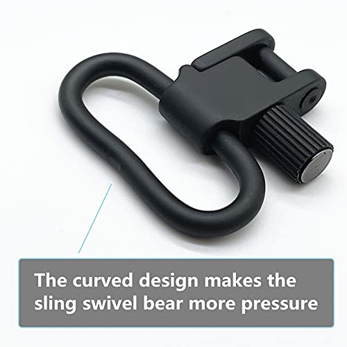 Image of Sling Swivel Sling Mount, Two Point Sling Swivels Attachment Clips, 1 1.25 1.5 in Metal Gun Sling Swivels for Rifle and Shotgun