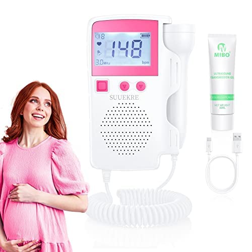 Image of SUUEKRE Fetal Doppler for Pregnancy, Doppler Fetal Monitor Heartbeat Fetal Doppler for New Moms Easy to Use at Home