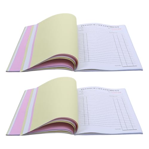 NIYANGLE 2pcs Duplicate Invoice Book Contractor Forms Paper Invoice Pad Work Order Estimate Forms for Car Repair Service Per