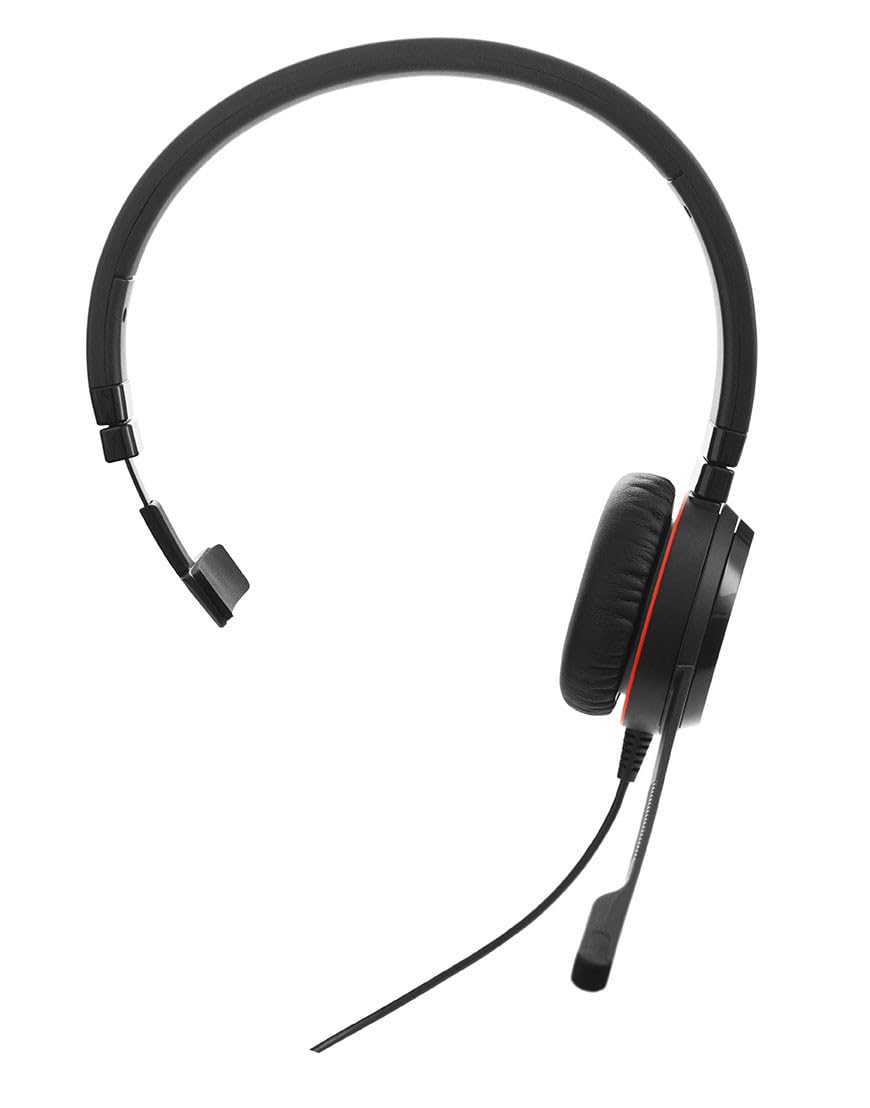 Jabra Evolve 20 SE UC Mono Headset – Unified Communications Kopfhörer für VoIP Softphone mit passivem Noise-Cancelling – USB-A Kabel mit Anrufsteuerung – schwarz – Bild 3