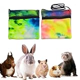 2PC Soft Fleece Bonding Pouch for Sugar Glider Ferret Breathable Mesh Sleeping Bag with Shoulder Strap Portable Small Animal Carrier for Hamsters Gerbils Hedgehogs Marmosets Squirrels (2PC)