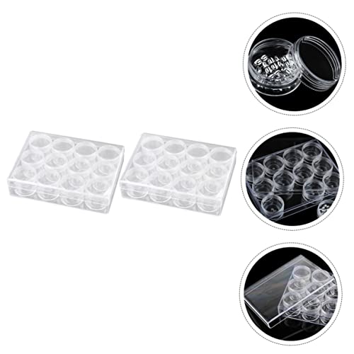 Boîte de rangement pour perles à compartiments étui portable transparent lot de 2