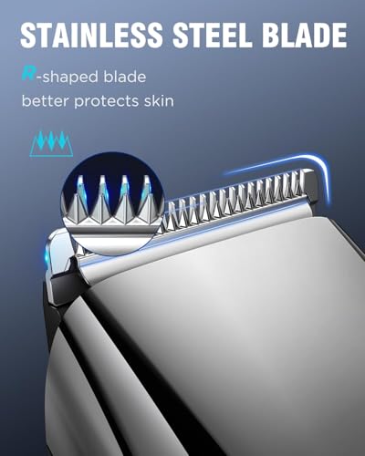 Barttrimmer Herren,Rasierer Herren Elektrisch mit Batterieanzeige, Bartschneider Trimmer Haarschneider mit ZoomRad(1-10mm),Gesichtshaartrimmer Intimrasierer Shaver,Full Body Hair Groomer für Männ,USB