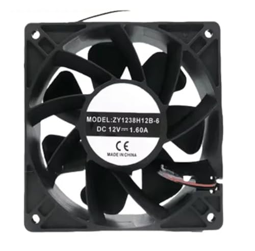 Ventilador de 12V para chasis y servidores industriales ZY1238H12B-6 de 1.60A 2