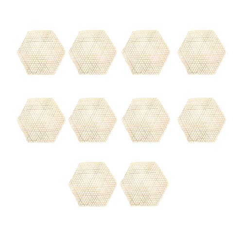 LUMoony Kitchen Mat Pack of 10 Bamboo Mat Washable Placemats Bamboo Steamer Mat Wood Steamer Inserts Steamer Bamboo Placemats Plate Coasters Mesh Mat for Baking Dim Sum
