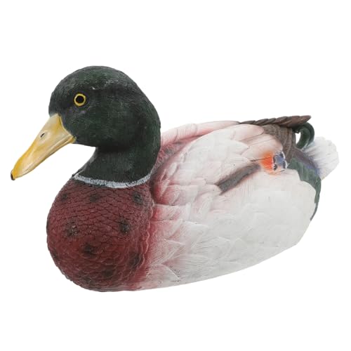 BESTonZON Canard sculpté décoration Canard de Jardin décor d'étang en résine Sculpture de Canard Canards flottants Faux Canards décoratifs décor de Canard