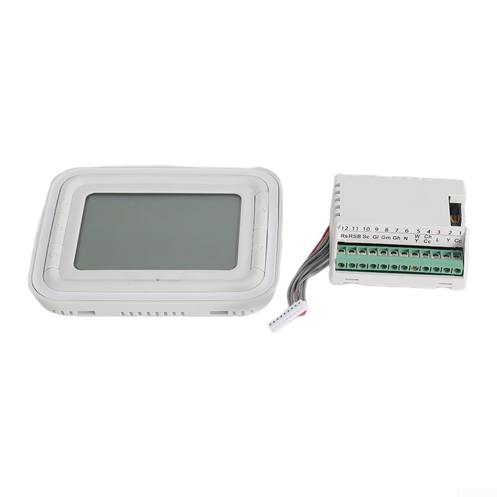 Termostato programmabile con display LCD per termosifone, controllo valvola AC220V, verde
