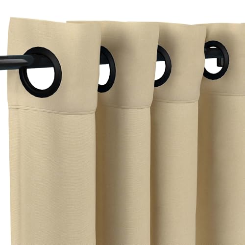 Sunbrella Canvas Antique Beige Outdoor Curtain 50