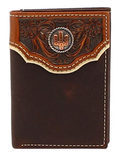 M&F Western Cactus Concho Floral Embossed Trifold Wallet
