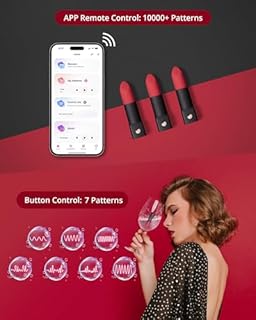 LOVENSE Exomoon Bluetooth Mini Bullet Vibrator mit APP Steuerung, Ferngesteuerter Lippenstift Vibratoren für Frauen, Unbegrenzte Benutzerdefinierte Vibrationsstufen und Muster