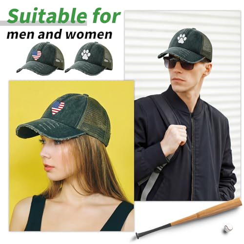 Image of Suhine 24 Pcs Blank Trucker Hat Bulk Unisex Mesh Baseball Cap for Sublimation Embroidery Vintage Adjustable Hat for Men Women