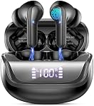 Wireless Earbuds, Bluetooth 5.4 Headphones HiFi Stereo Sound, LED Power Display, 48H Playtime in Ear Earbuds with 4 ENC Noise Cancelling Mic, IP7 Waterproof Sport Earphones for iOS Android Devices