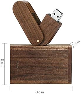 Garrulax USB Flash Drives, 8GB / 16GB / 32GB Premium Rotation Solid Wood High Speed USB 2.0 Flash Drive Memory Stick Data Storage Pendrive Thumb Disk with Wooden Box (16GB)