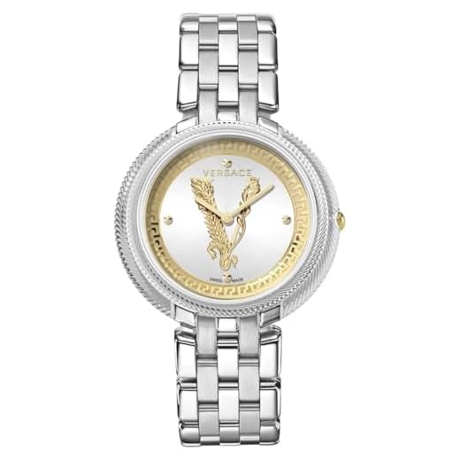 Versace THEA VE2CA0523 Reloj de pulsera para mujer, plata, oro, 38 mm, plata