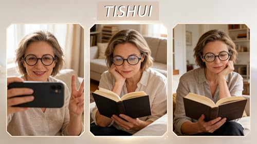 Image of Round Reading Glasses for Women Men Blue Light Blocking Circular Readers Unisex Ultra Lightweight Circle Eyeglasses
