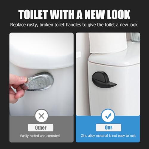 Image of Compatible with TOTO Toilet Handle Replacement Parts Kit, Universal THU068#CP Trip Lvr for St743S Side Mount Toilet Flush Tank Lever Handle for TOTO Kohler Toilet Tank, 1-Pack Matte Black