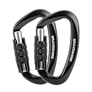 BRAVESHINE 12KN Twist Lock Karabiner 2 Stück