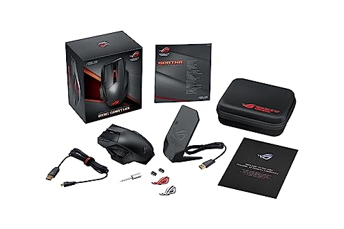 ASUS ROG Spatha pour droitiers laser 12 boutons sans fil filaire 2.4 GHz récepteur sans fil USB - vue 9