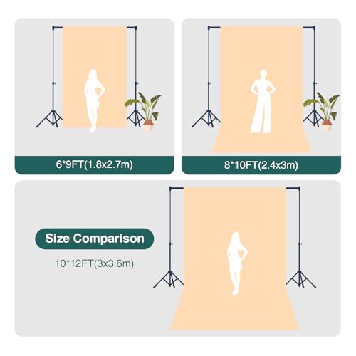 Image of Kate 6ftAƒa€ inch9ft Solid Beige Backdrop Portrait Photography Background for Photography Studio Children and Headshots Beige Backdrop Background for Photography Photo Booth