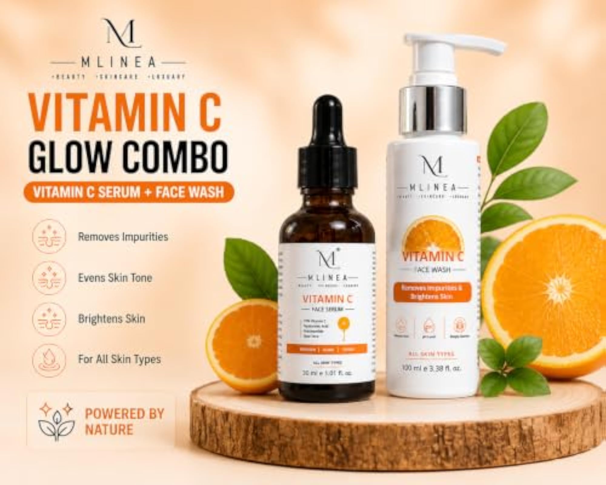 Advanced Vitamin C Face Wash and Face Serum Combo