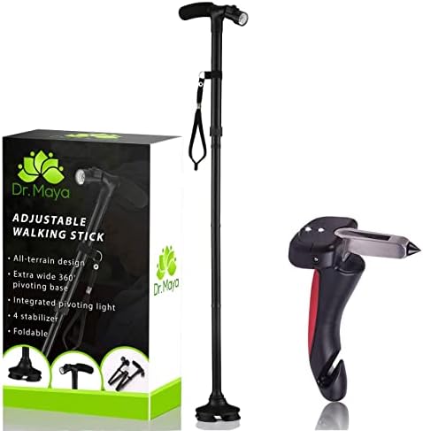 Dr. Maya Walking Cane for Women | Canes for Men | Canes for Seniors | Walking Stick for Seniors | Best Walking Canes for Men and Women | Walking Canes for Senior Men | Foldable & Adjustable Cane