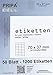 Produktbild pripa Etiketten 70 x 37 mm, 50 Blatt DIN A4 Selbstklebende Etiketten. 24 Etiketten pro Bogen - 3 Spalten - 8 Reihen - 1200 Etiketten (50a)
