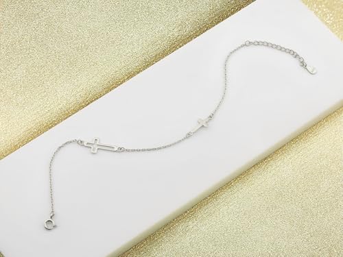 Sofia Milani Bracelet Argent 925 Croix de Haute Qualité - 5