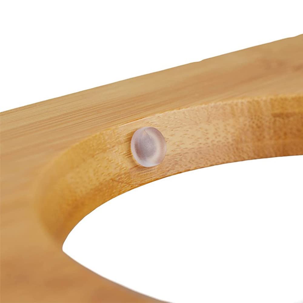 Ciotole Alzate per Cani e Gatti - Set con 2 Ciotole in Acciaio Inox e Supporto in Bambù - Mangiatoie Elevate con Piedini Antiscivolo (Legno Naturale)