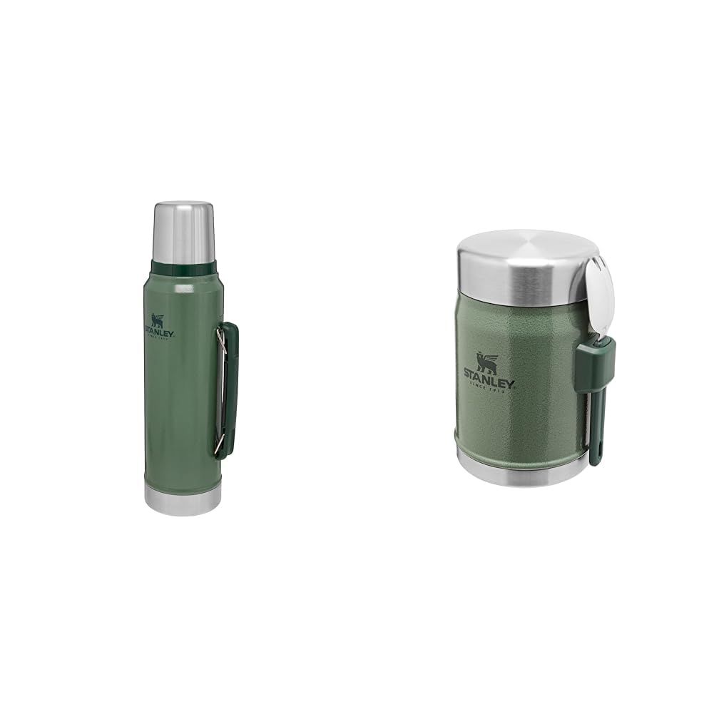 Stanley Classic Legendary Bottle 1L & Classic Legendary Thermobehälter für Essen mit Göffel 400 ml