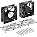 2 Pack Wathai IP67 Waterproof 80mm 24V DC Cooling Fan Dual Ball High Speed for PC Case, Electronics Equipment 80mm x 25mm