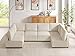 Arcrinte V Shaped Modular Sectional Sofa, 123.6