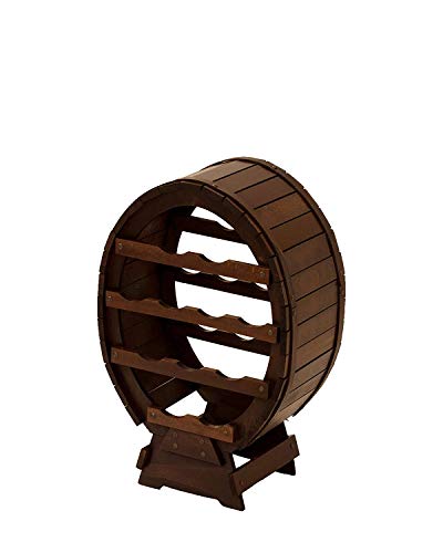 Liberoshopping Cantinetta portabottiglie Vino in Legno Botte Cantina enoteca Cucina (12 Posti)