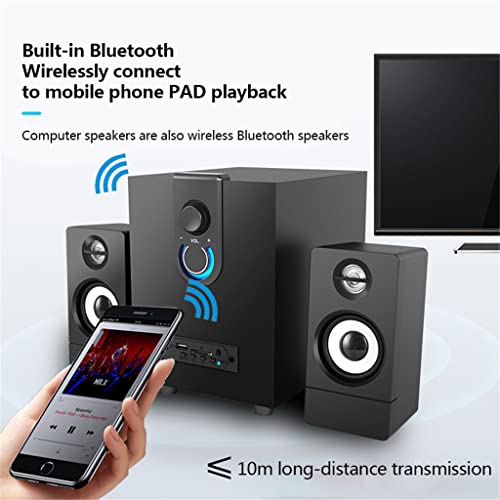 Enceintes 2.1 subwoofer pour bureau PC et accessoires audio maison - 4